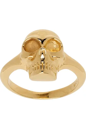 Alexander McQueen Gold Skull Ring