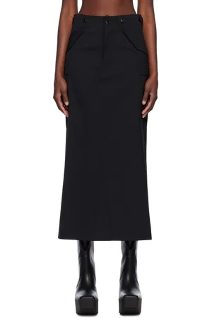 JUNYA WATANABE Black Gabardine Maxi Skirt
