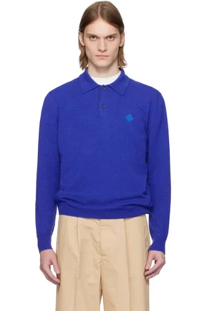 Bally Blue Knit Cashmere Polo