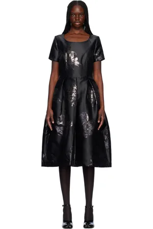 Comme des Garçons Jacquard Floral Pattern Midi Dress
