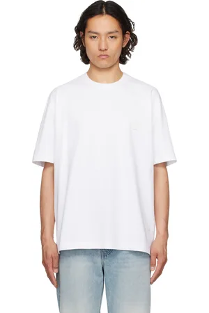 Solid White Snow Mountain Back Logo T-shirt