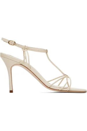 Manolo Blahnik Off-White Tabarekhi Heeled Sandals