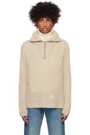 Maison Margiela Beige Summer Shetland Knit Sweater