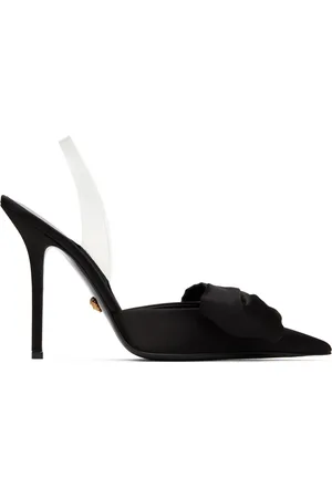 VERSACE Black Alia Slingback Heels