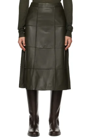Joseph Green Keller Leather Midi Skirt