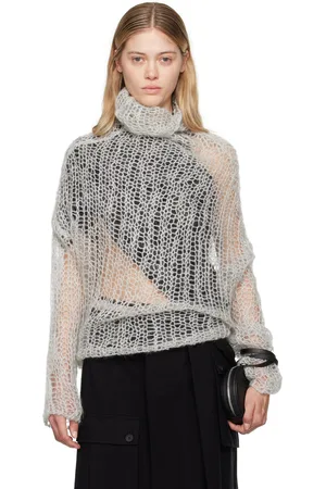 YOHJI YAMAMOTO Gray Dian 2 R-Mohair Turtleneck
