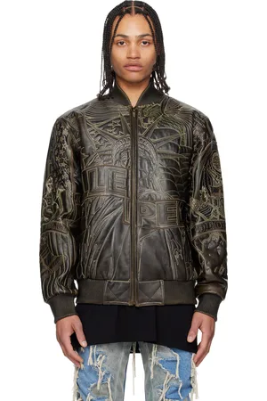 Who Decides War Brown Pelle Pelle Edition Monument Leather Jacket
