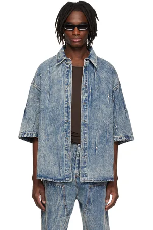 Kusikohc Blue Multi Rivet Denim Shirt