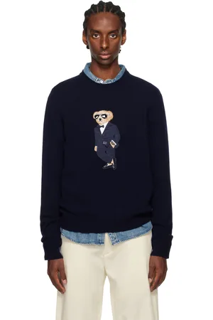 Ralph Lauren Navy Polo Bear Cashmere Sweater