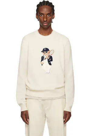 Ralph Lauren Off-White Polo Bear Cashmere Sweater