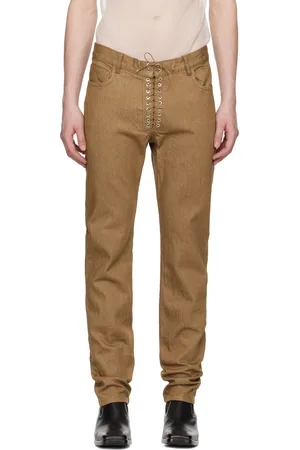 Ludovic De Saint Sernin Straight Leg Lace-Up Jeans
