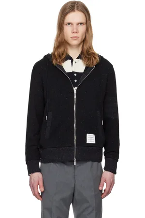 Thom Browne Black 4-Bar Hoodie