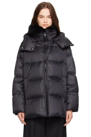 YVES SALOMON Black A-Line Down Jacket