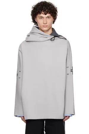 PROTOTYPES Gray Waffle Twisted Hoodie