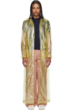 DRIES VAN NOTEN Green Loose Fit Mac Coat