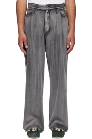 WOOYOUNGMI Gray Wide Washed Jeans