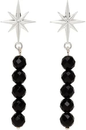 Stolen Girlfriends Club Silver & Black Drop Earrings