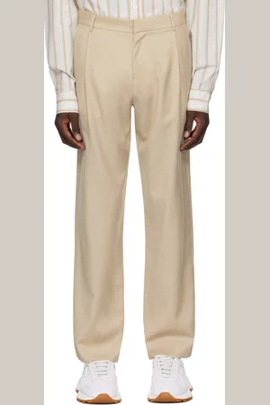 Wynn Hamlyn Beige Pleat Trousers
