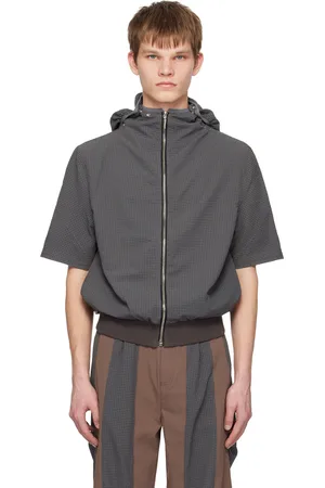 Uncertain Factor Gray Mirage No. 1 Short Sleeve Zip-Up Hoodie