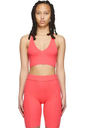 Helmut Lang Pink Ribbed Bra
