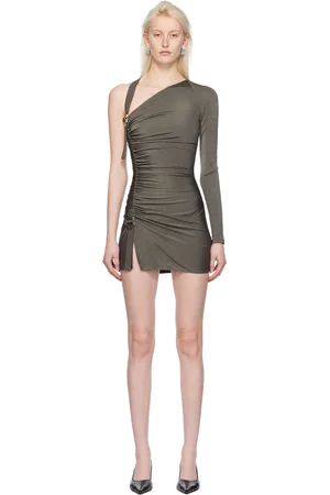 DION LEE Khaki Utility Sleeve Minidress
