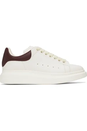 Alexander McQueen Off-White & Burgundy Oversized Sneakers