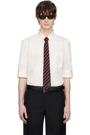 Alexander McQueen Off-White Cotton Poplin Deep Cuff Shirt