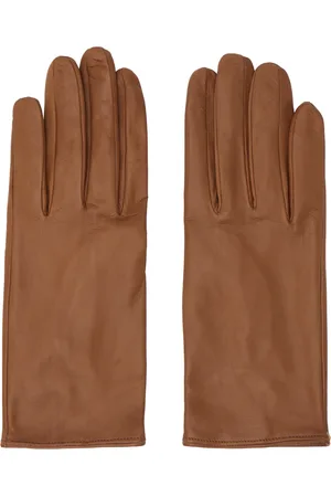 DRIES VAN NOTEN Tan Soft Leather Gloves