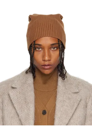 STUDIO NICHOLSON Tan Ribbed Beanie