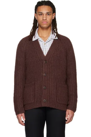 Vince Burgundy Y-Neck Cardigan