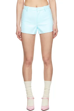 Shushu/Tong Blue Faux-Leather Shorts