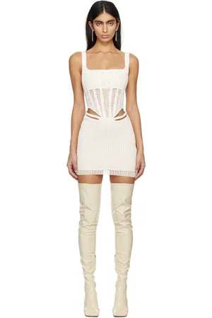 DION LEE Off-White Suspend Minidress