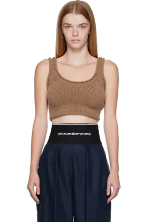 Alexander Wang Brown Cropped Camisole