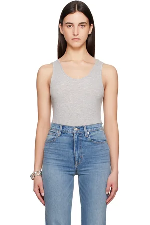 ANINE BING Gray Ginny Bodysuit