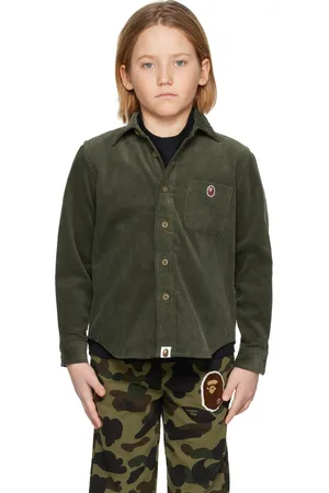 BAPE Kids Khaki One Point Shirt