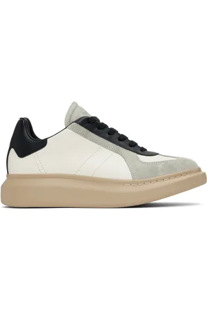 Alexander McQueen Off-White & Gray Oversized Retro Sneakers