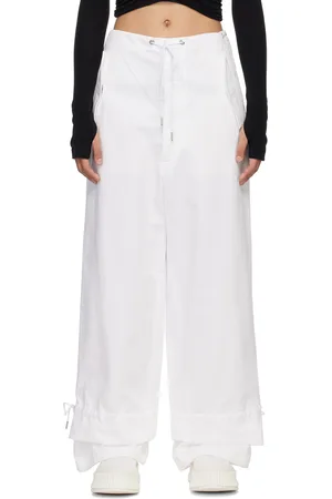 DION LEE White Eyelet Tie Trousers