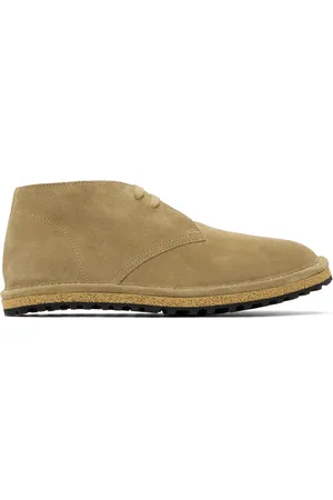 DRIES VAN NOTEN Beige Suede Desert Boots