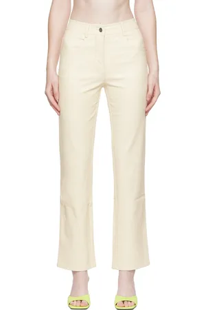 Miaou Off-White Junior Faux-Leather Pants