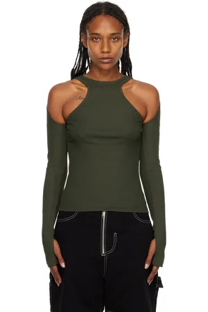 DION LEE Green Shift Loop Long Sleeve T-Shirt