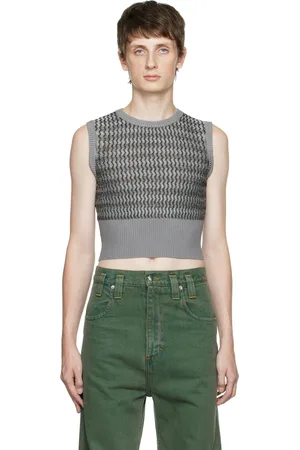 ECKHAUS LATTA Gray Ribbed Vest