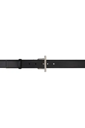 Alexander McQueen Black T-Bar Hip Belt