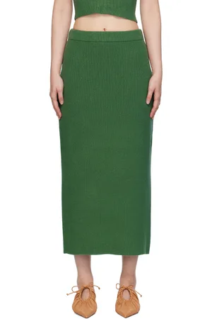 By Malene Birger Green Kyara Midi Skirt