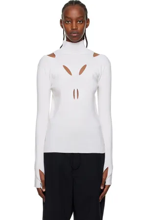 DION LEE Off-White Skivvy Turtleneck