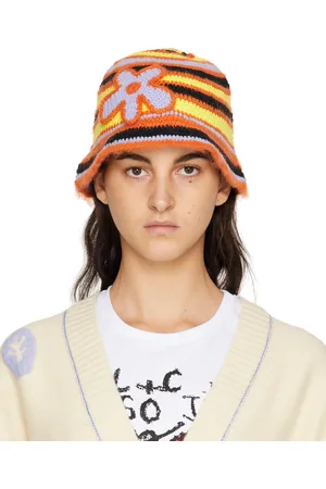 Alexander McQueen Orange Stripe Hat
