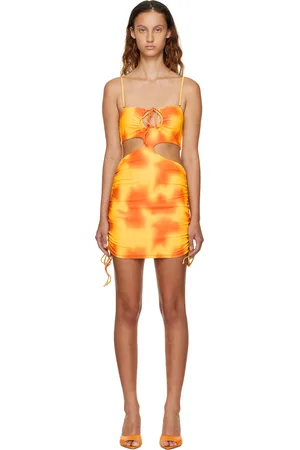 DANIELLE GUIZIO SSENSE Exclusive Yellow & Orange Minidress