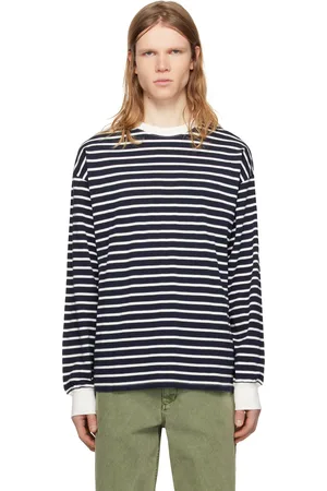 Pilgrim Navy & White Blinky Striped Longsleeve T-shirt