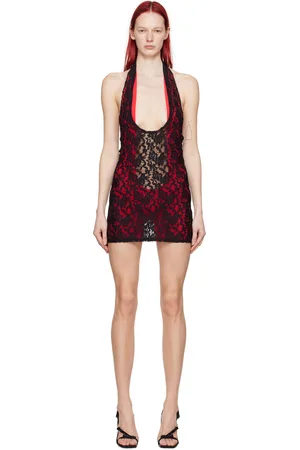 Sinead Gorey Black Halter Minidress