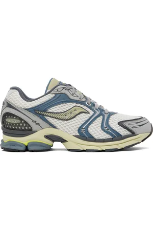 Saucony White & Blue Progrid Triumph 4 Sneakers