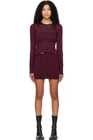 Wynn Hamlyn Burgundy Laundry Minidress
